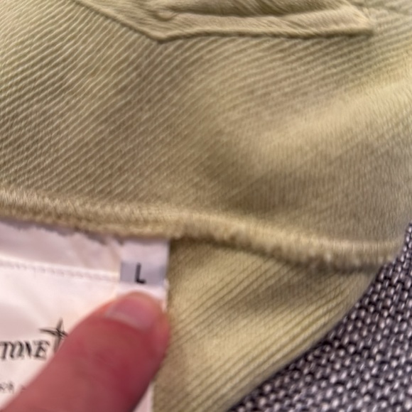 Stone Island, zipped cotton jacket, lime green, Large, EUC - Picture 10 of 13